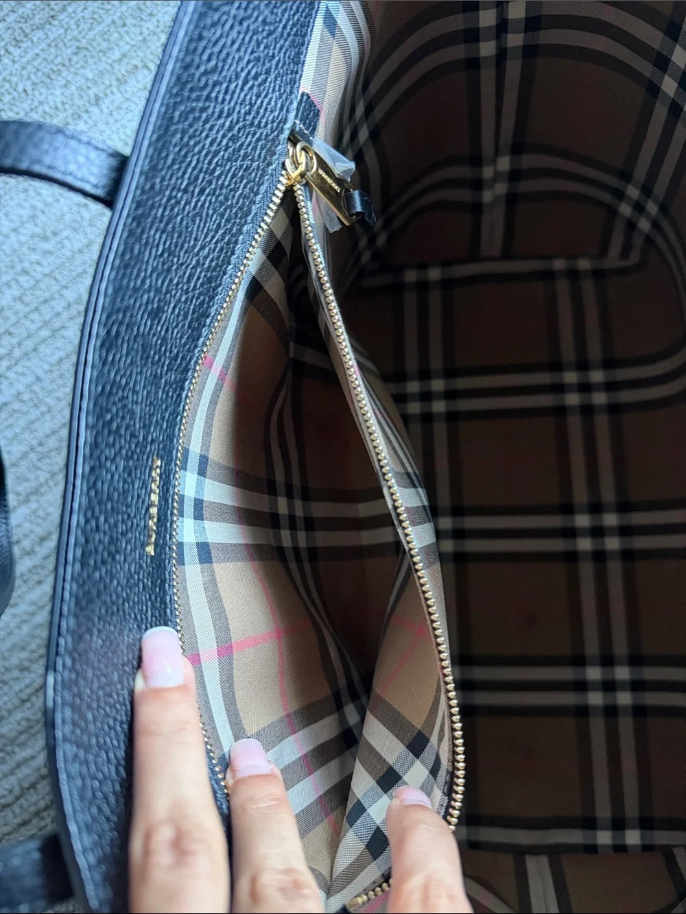 Burberry structured tote